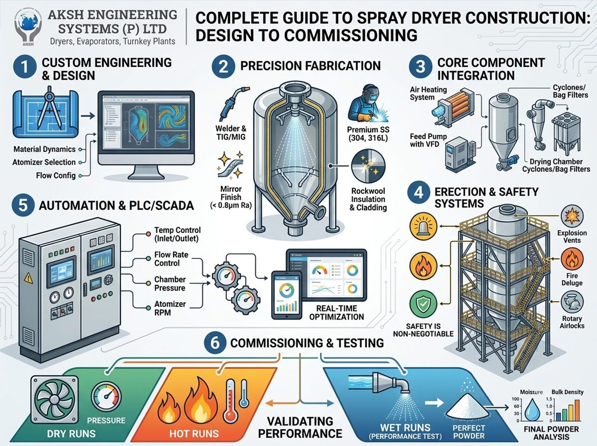 Complete Guide to Spray Dryer Construction: From Design to Commissioning