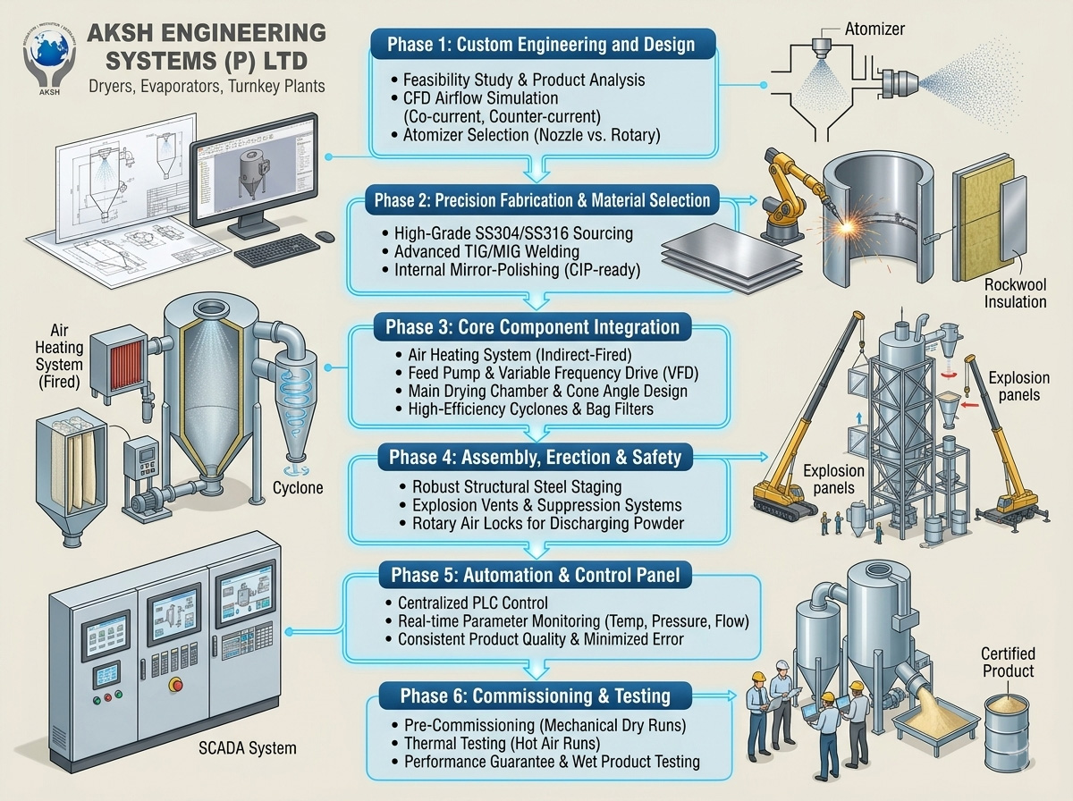 Complete Guide to Spray Dryer Construction: From Design to Commissioning
