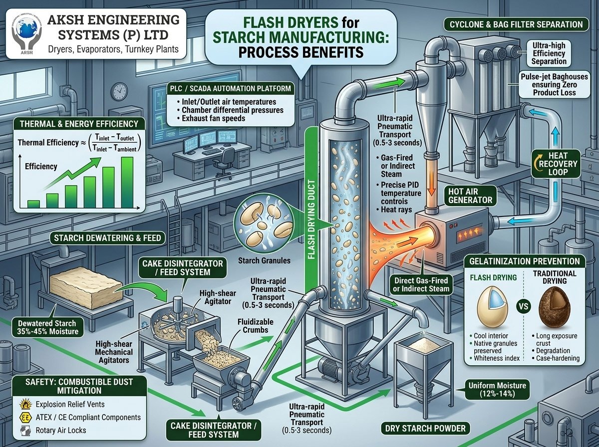 Flash Dryers for Starch Manufacturing: Process Benefits