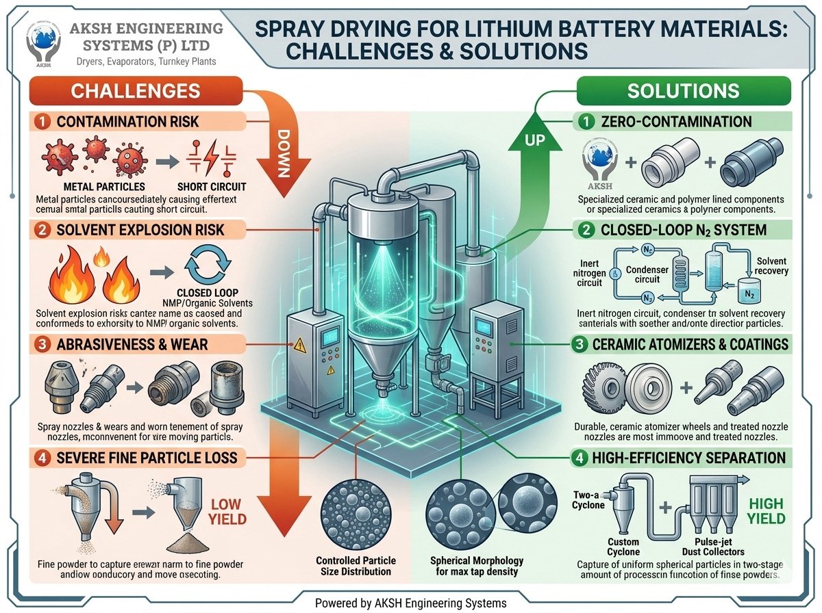 Spray Drying for Lithium Battery Materials