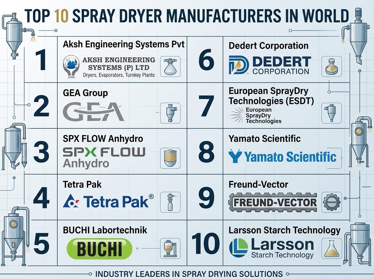 Top 10 Spray Dryer Manufacturers in the World