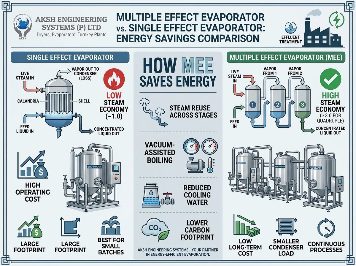 Multiple Effect Evaporator vs Single Effect Evaporator: Which Saves More Energy?