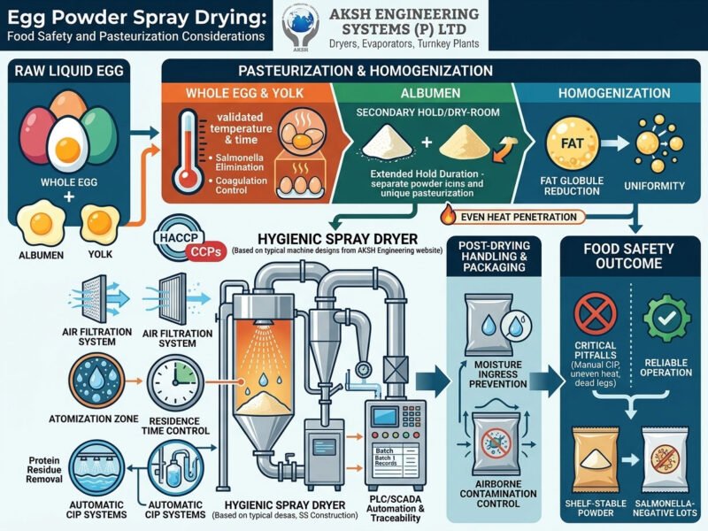Egg Powder Spray Drying: Food Safety and Pasteurization Considerations