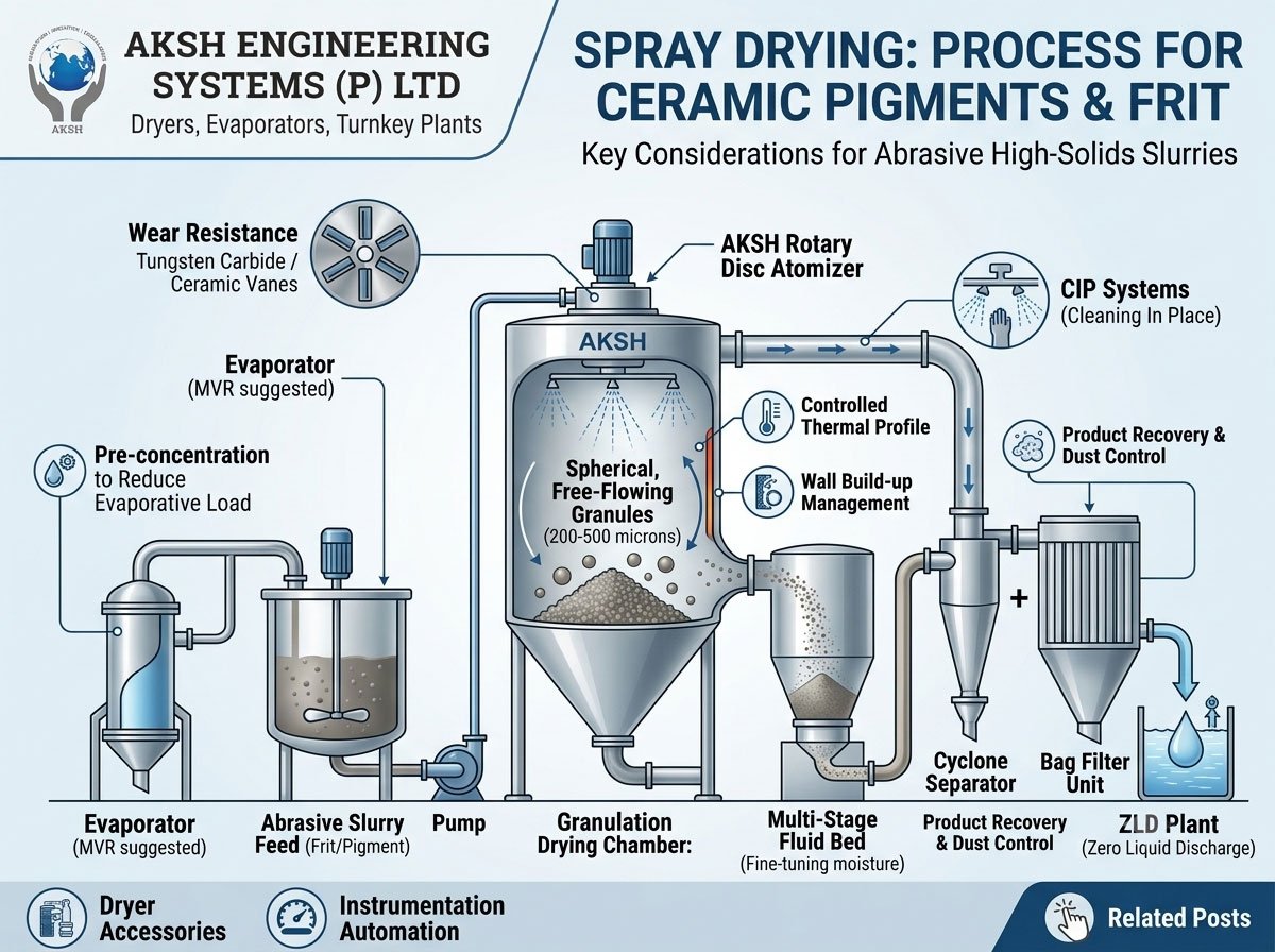 Spray Drying Ceramic Pigments and Frit: Process Considerations
