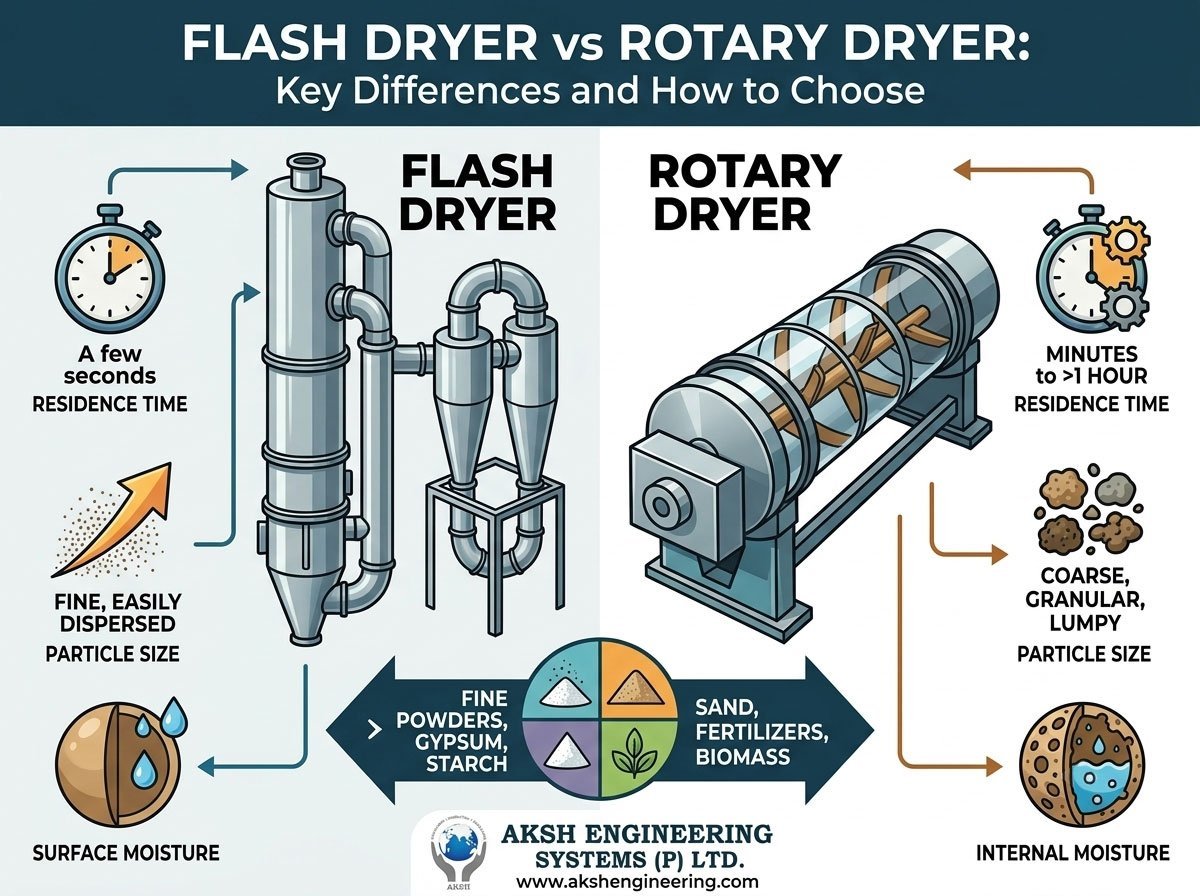 Flash Dryer Vs. Rotary Dryer