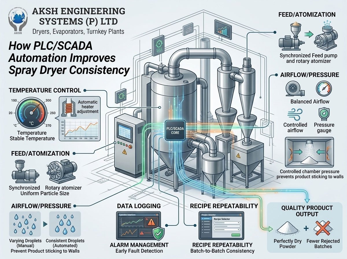 How PLC/SCADA Automation Improves Spray Dryer Consistency