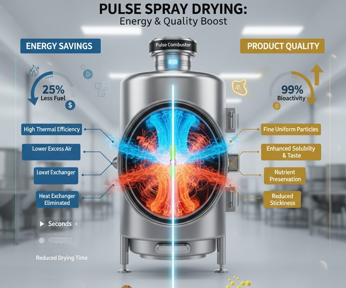 How Pulse Spray Drying Boosts Energy Savings and Product Quality in Food Processing
