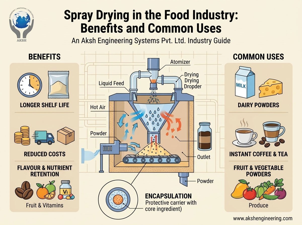 Spray Drying in Food Industry: Benefits and Common Uses