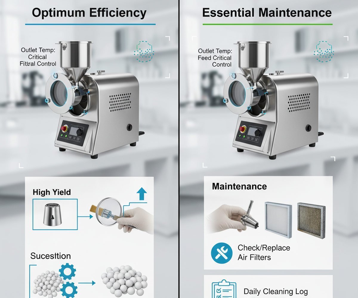 Tips to get optimum efficiency and maintenance of laboratory Spray Dryer