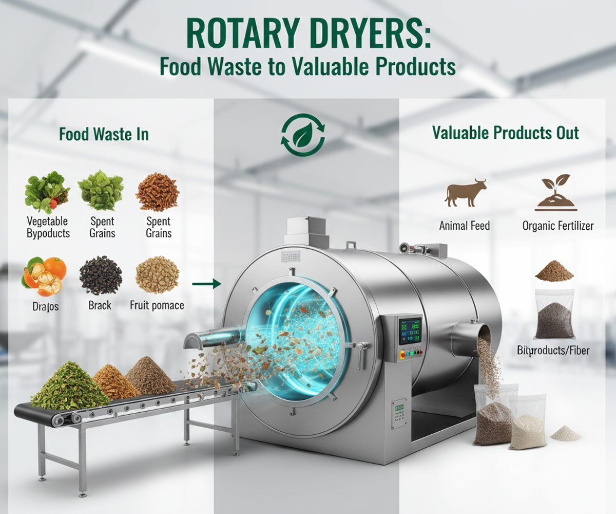 Using Rotary Dryers to Convert Food Waste into Valuable Products